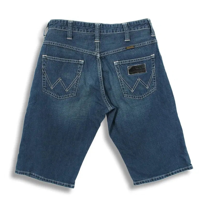 [BUNJANG] Wrangler Men's Cotton Patch Logo Denim Shorts / 랭글러 (MEN - S) 코튼 패치 로고 데님 쇼츠