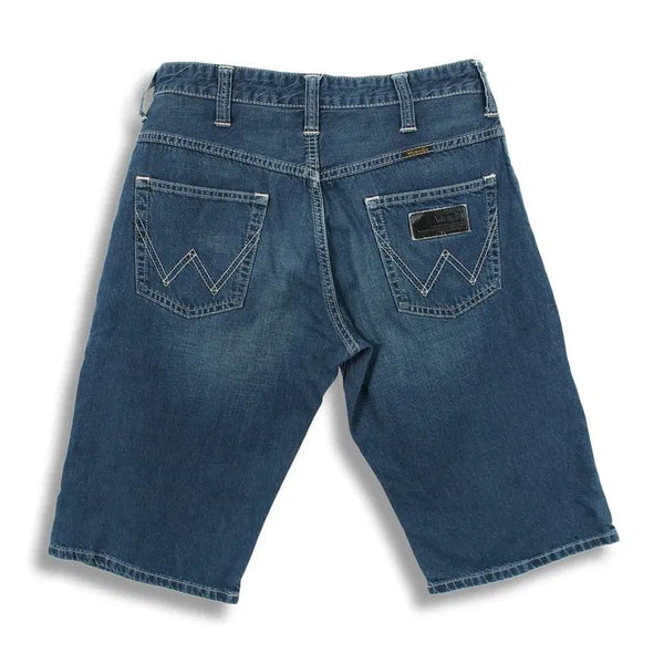 [BUNJANG] Wrangler Men's Cotton Patch Logo Denim Shorts / 랭글러 (MEN - S) 코튼 패치 로고 데님 쇼츠