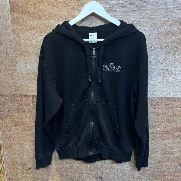 [BUNJANG] Nike Women's Big Logo Hooded Zip-Up Black M / 나이키 여성 빅로고 후드집업 블랙 M사이즈