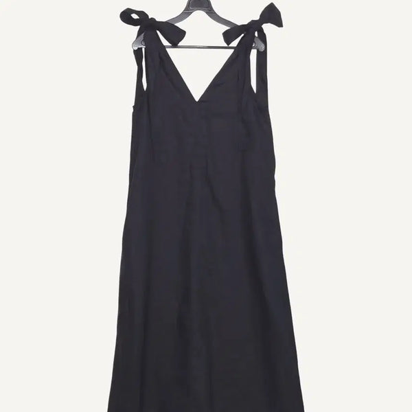 [BUNJANG] COS Black Linen Long Dress EUR 32 / 코스 COS 검정 린넨 롱 원피스 EUR 32_A702
