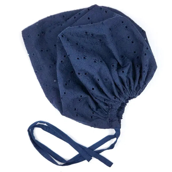 [BUNJANG] Breathable Punch Lace Headband - Deep Blue / 숨 쉬는 통기성 최고 머리두건 펀칭자수 진블루