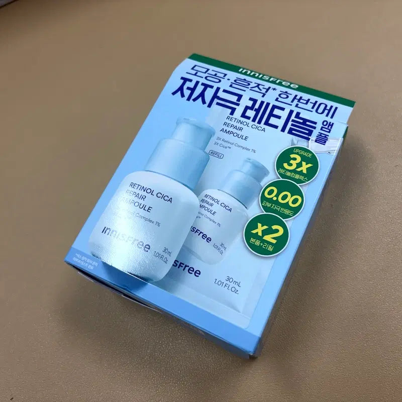 [BUNJANG] Innisfree Retinol Cica Trouble Ampoule 30ml + Refill 30ml Special Set (Sealed) / 이니스프리 레티놀 시카 흔적 앰플 30ml + 리필 30ml 기획세트 미개봉