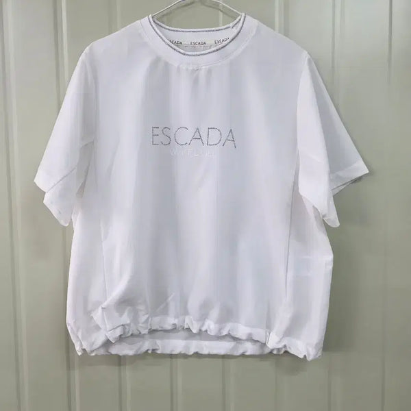 [BUNJANG] Escada White Label Short Sleeve T-Shirt - Size M (95) / 에스카다 화이트라벨 반팔 티셔츠 M(95)