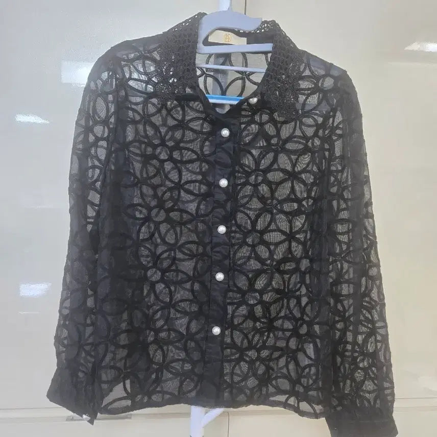 [BUNJANG] Lace Shirt Black / 레이스 셔츠 블랙