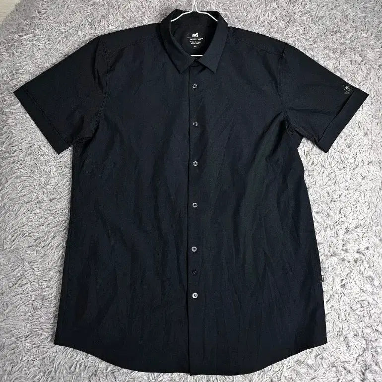 [BUNJANG] Millet Woven Short Sleeve Shirt Black 2XL / 밀레 우븐 반팔 셔츠 블랙 2XL