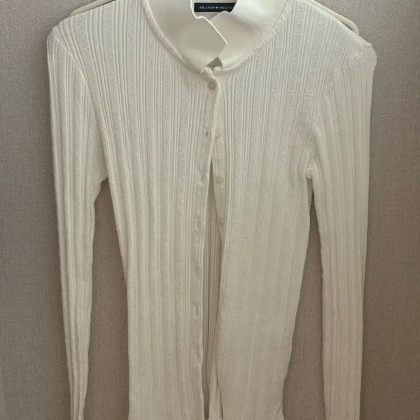 [BUNJANG] Brandy Melville White Long Sleeve Knit / 브랜디멜빌 화이트 긴팔