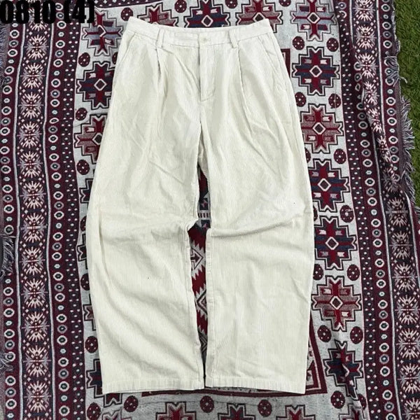 [BUNJANG] Musinsa Corduroy Wide Pants Ivory 32 / 무신사 골덴 와이드 팬츠 아이보리 32