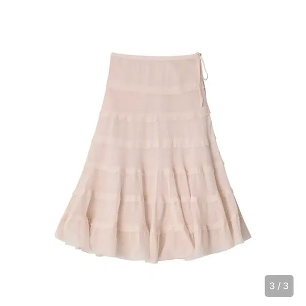 [BUNJANG] Colocynth Shimmering Skirt Apricot / 콜로신스 쉬머링 스커트 애프리콧