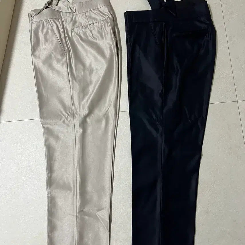 [BUNJANG] Volante Silk Gurkha Slacks (Indigo) / 볼란테 실크 구르카슬랙스(인디고) 1사이즈