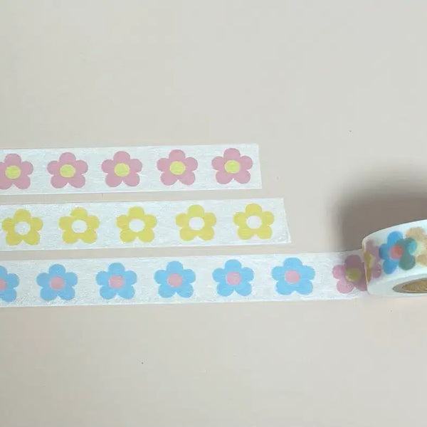 [BUNJANG] Danddand Two-Tone Floral Washi Tape / 담담 무테꽃 마테
