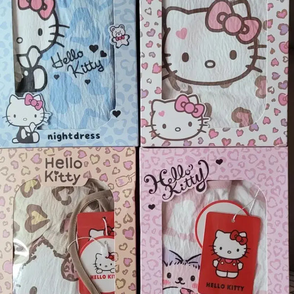 [BUNJANG] Sanrio Hello Kitty Leopard Print Pajama Set (4 Types, Sealed) / 산리오 정품 헬로키티 나시잠옷 호피무늬 4종(미개봉새상품)