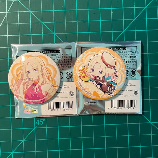 [BUNJANG] The Idolmaster SideM Chupa Chups Collaboration Jyuou Sena Can Badge Set / 학원 아이돌마스터 학마스 가쿠마스 츄파춥스 츄파츕스 콜라보 주오 세나 캔뱃지 세트