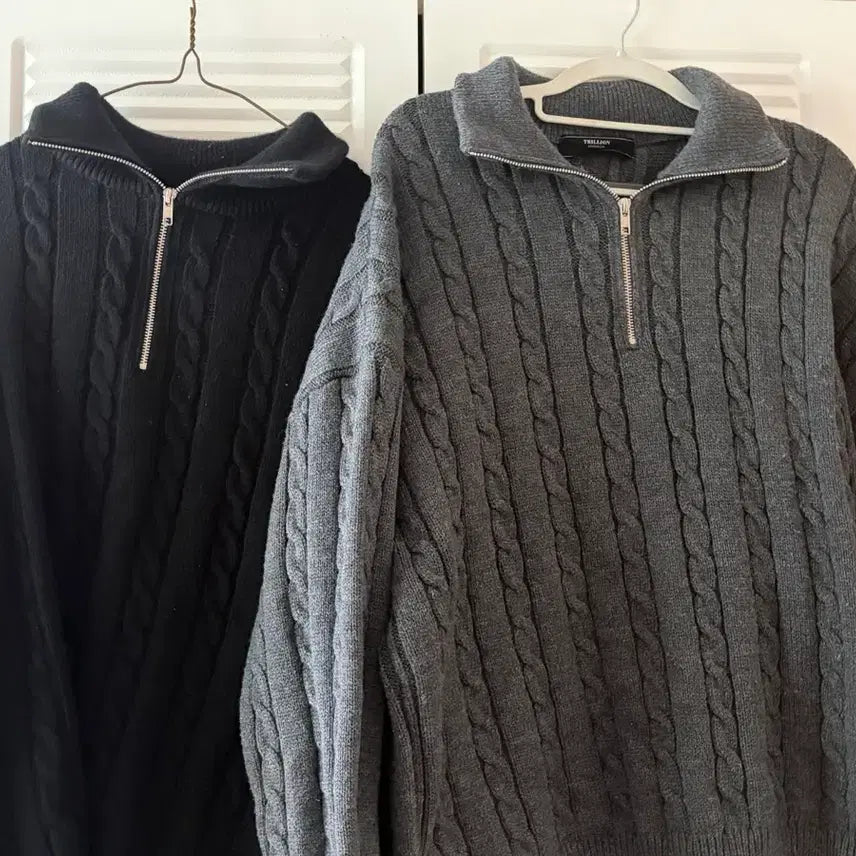 [BUNJANG] Trillion Cable Knit Sweater / 트릴리온 꽈배기니트