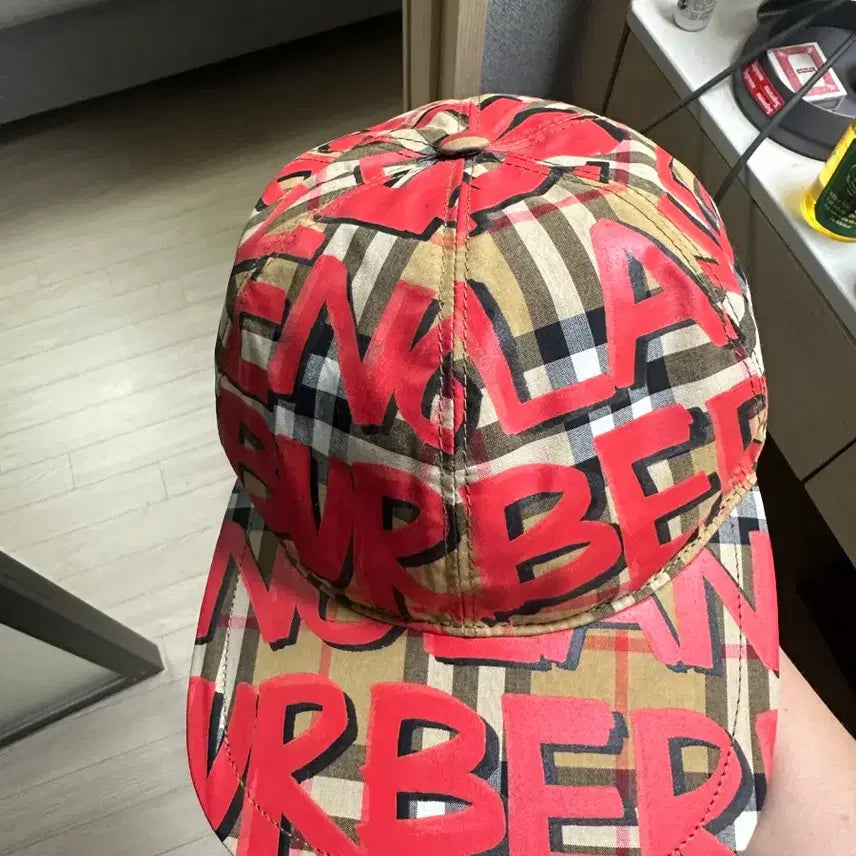 [BUNJANG] Burberry Check Painted Ball Cap / 버버리 체크 페인팅볼캡