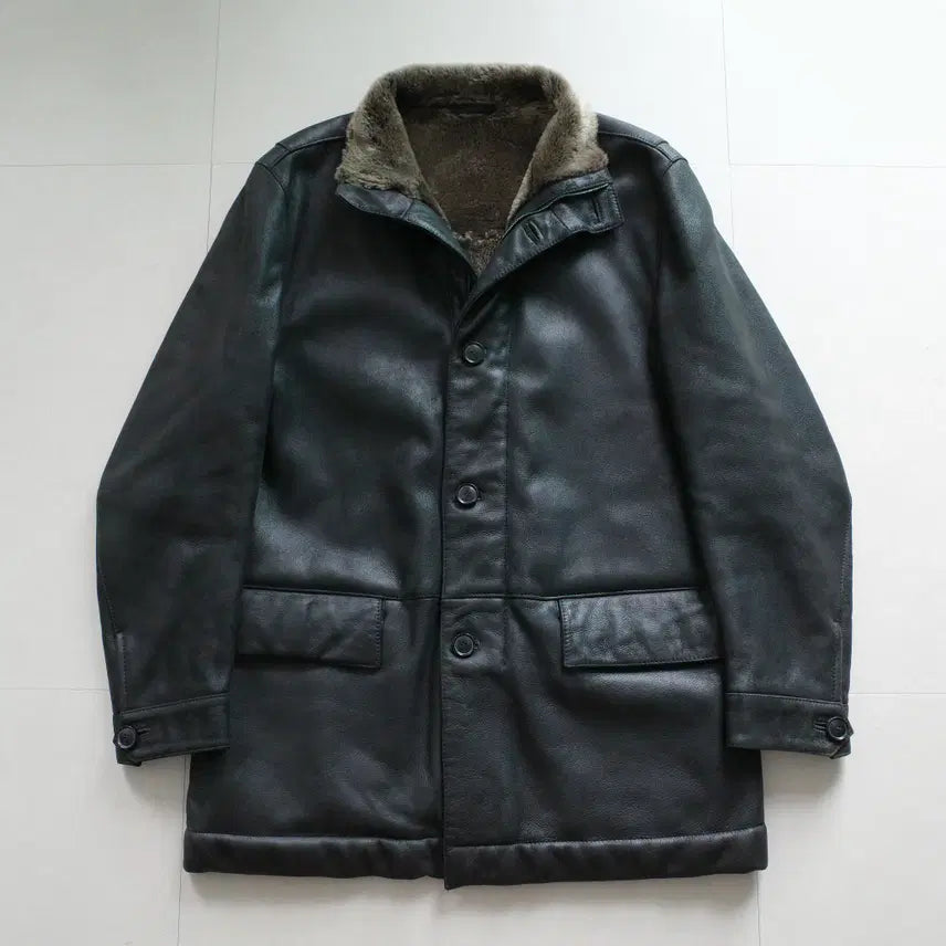 [BUNJANG] Hugo Boss Camillo Spanish Merino Genuine Leather Shearling Jacket / [S급] 휴고보스 스페니시 메리노 양가죽 무스탕 50(100~105)