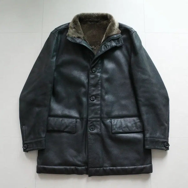 [BUNJANG] Hugo Boss Camillo Spanish Merino Genuine Leather Shearling Jacket / [S급] 휴고보스 스페니시 메리노 양가죽 무스탕 50(100~105)