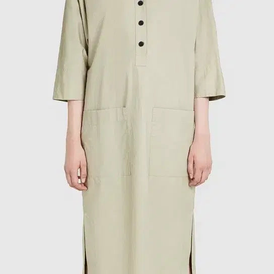 [BUNJANG] BIMBA Y LOLA Khaki Long Shirt Dress / 빔바이롤라 카키 롱 셔츠원피스