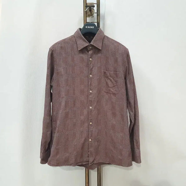 [BUNJANG] Daks Men's Long Sleeve Check Shirt 105 / (kk70270)닥스 남성 긴팔 체크 셔츠 남방 105