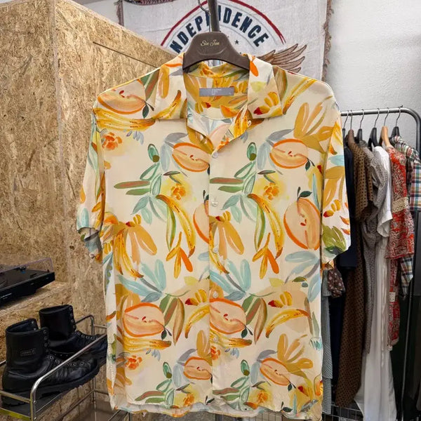 [BUNJANG] 8 Seconds Flower Pattern Hawaiian Short-Sleeve Shirt / 에잇세컨즈 플라워패턴 하와이안 반팔 셔츠