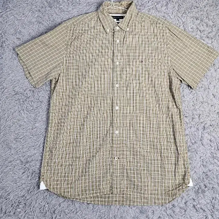 [BUNJANG] Tommy Hilfiger Check Short Sleeve Shirt L / 타미힐피거 체크 반팔 셔츠 L