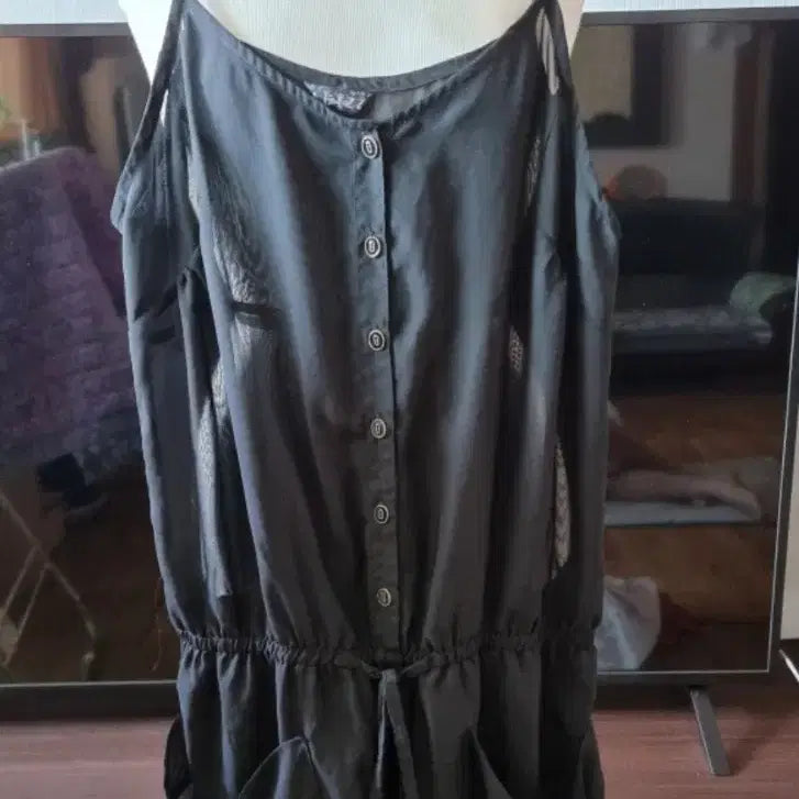 [BUNJANG] Black Overall Shorts / 슈트반바지(66)+반바지