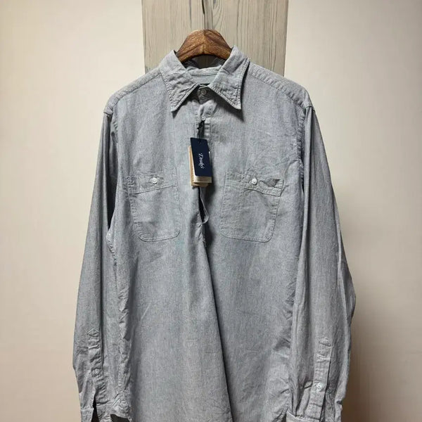 [BUNJANG] Drakes 25ss Hickory Stripe Popover Shirt / 25ss 드레익스 / 히코리 원단 / 팝오버 셔츠