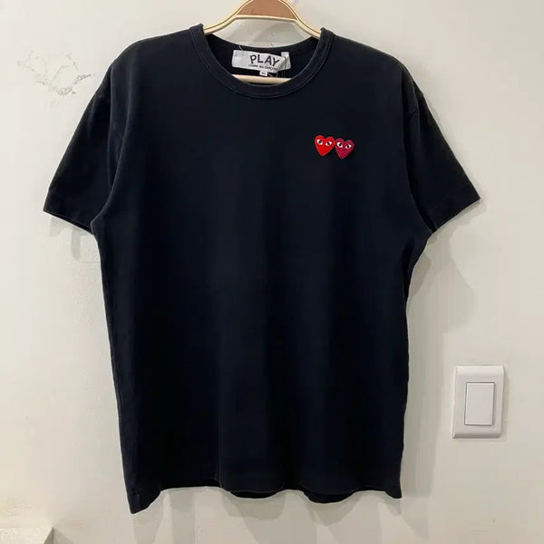 [BUNJANG] Comme des Garçons Double Heart T-Shirt / 꼼데가르송 더블하트 반팔