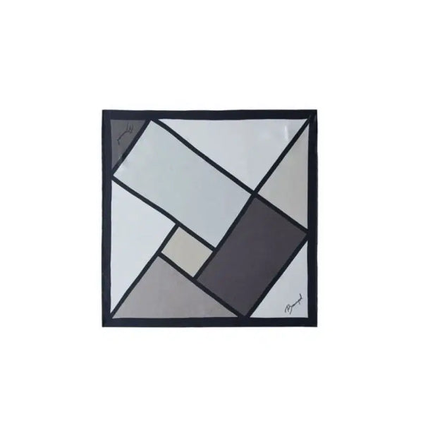 [BUNJANG] Brownyard 100% Silk Scarf Set (Navy + Olive) / 브라운야드 실크 스카프 네이비 + 올리브