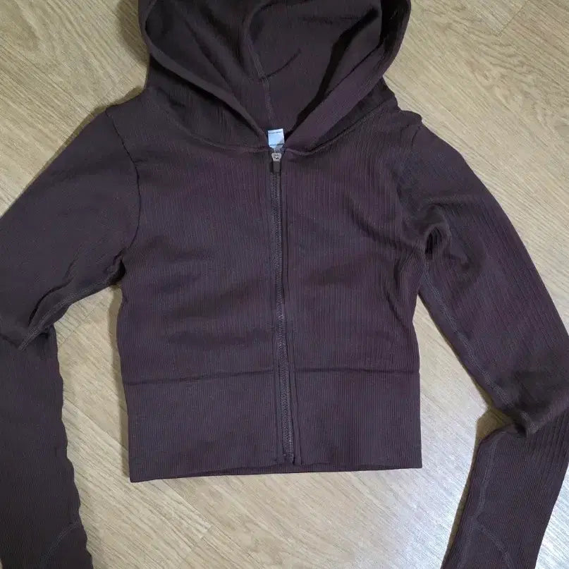 [BUNJANG] Nova Sport Brown Cropped Hoodie Zip-Up XS / NOVASPORT 크롭 후드집업 XS