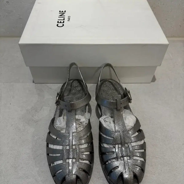 [BUNJANG] Celine Jelly Sandals Silver Size 38 / Celine 셀린느 젤리 샌들 실버 38