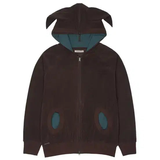 [BUNJANG] KOSEIO Horn Stripe Zip-Up Hoodie Brown Size 1 / (새상품,오늘까지) 코이세이오 horn 스트라이프 집업 후드 브라운 1사이즈