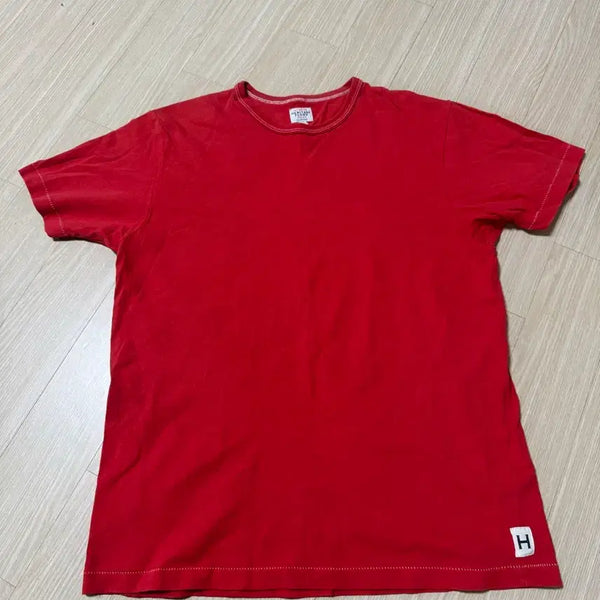 [BUNJANG] Heritageplus Cotton Short Sleeve T-Shirt / 헤리티지플로스 반팔 티셔츠