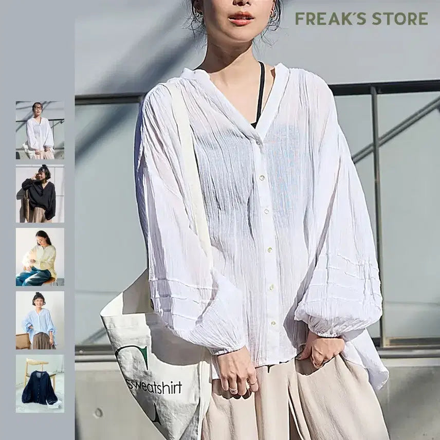 [BUNJANG] Phrix Store Indian Single Gauze Blouse / 프릭스 스토어 인도산 싱글거즈 블라우스