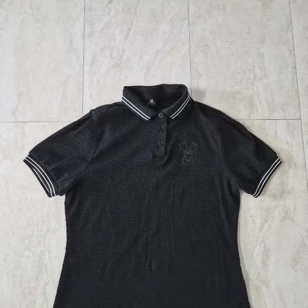 [BUNJANG] M.U.S.P.O.R.T.S Women's Black Short Sleeve Polo T-Shirt Size 40 (M/66) / 여성 M.U SPORT 반팔 티셔츠 66