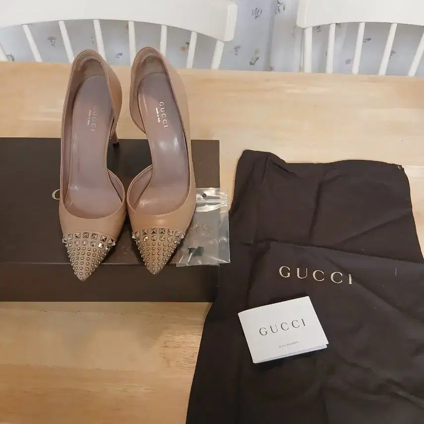[BUNJANG] Gucci Leather Platform Pumps Beige Size 230 / 구찌 구두 230