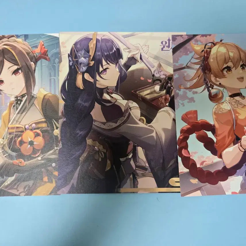 [BUNJANG] Genshin Impact PC Lounge Postcard Set: Chiori, Raiden, Yoimiya / 원신 PC라운지 엽서 치오리 라이덴 요이미야 세트
