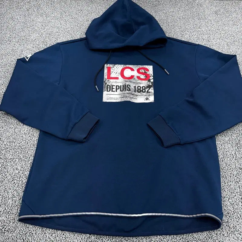 [BUNJANG] Le Coq Sportif Navy Hoodie (Size L) / [정품/100(L)] 르꼬끄 스포르티브 네이비 후드티