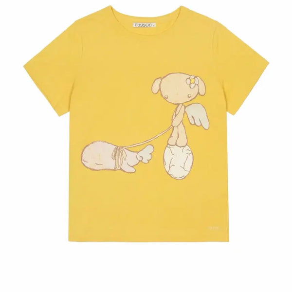 [BUNJANG] KOSEIO TEJI Vintage Graphic T-Shirt Yellow / 코이세이오 TEJI 빈티지 그래픽 티셔츠 옐로우
