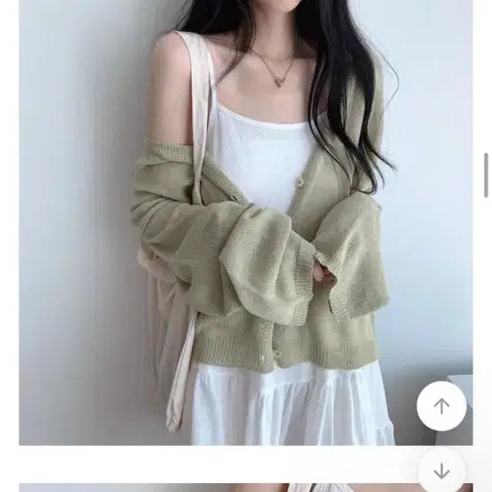 [BUNJANG] Salt Baby Linen Summer Cardigan (Olive/Light Green) / 쏠트베이비 린넨 여름 가디건(올리브/연두 색상)