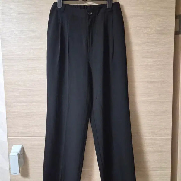 [BUNJANG] Black Wide Leg Slacks / 블랙 와이드 슬랙스