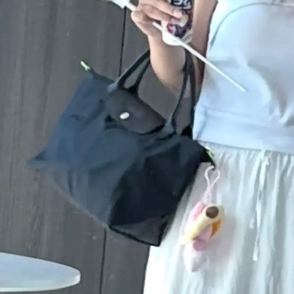[BUNJANG] Longchamp Le Pliage Tote Bag S / 롱샴 르 플리아쥬 S  그린 블랙