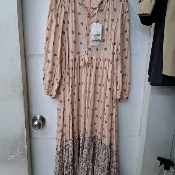 [BUNJANG] Thursday Island Patterned Long Dress Pink Size 55 / 써스데이아일랜드  원피스 롱 원피스 핑크 55