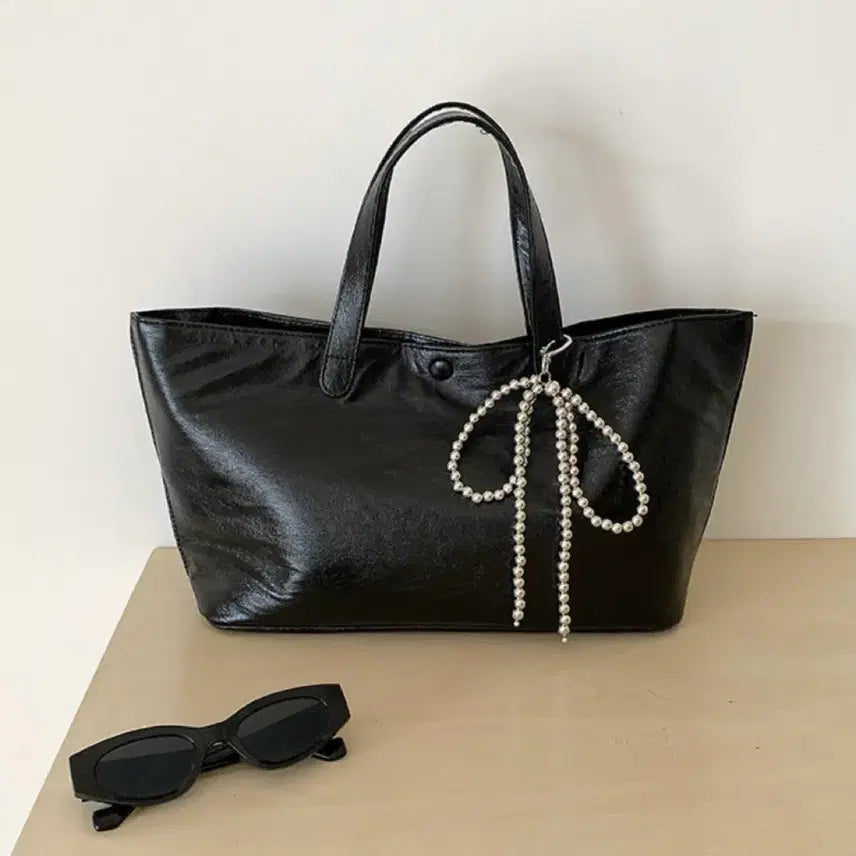 [BUNJANG] Wonlog Black Tote Bag / 원로그 블랙 토트백