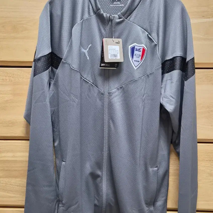 [BUNJANG] Suwon Samsung Puma Training Zip-Up Jacket Grey L / 새상품)수원삼성 푸마 트레이닝 집업 자켓 그레이 L
