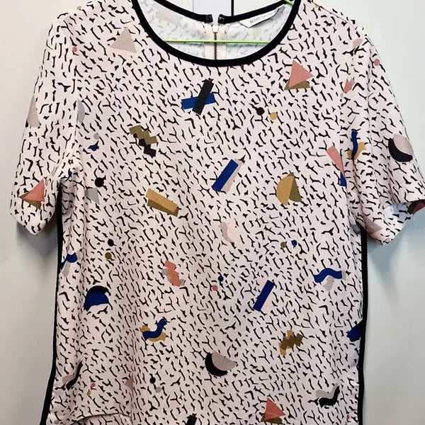 [BUNJANG] 8 Seconds Retro Pattern Short Sleeve Blouse / 5만구입] 8세컨즈_레트로 패턴 반팔 블라우스