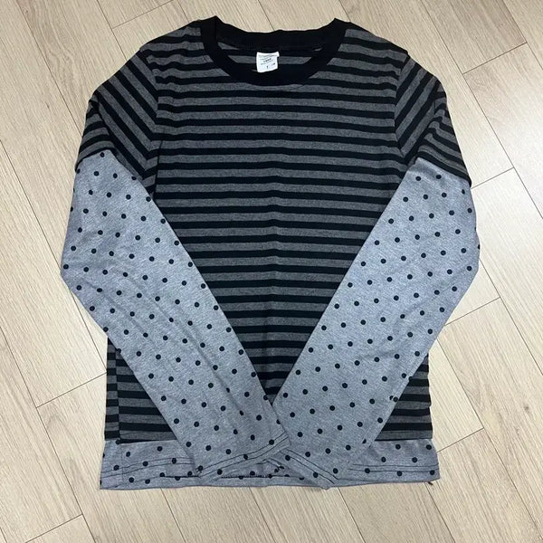 [BUNJANG] Dot Layered Long Sleeve / 에이블리 도트 레이어드 롱슬리브