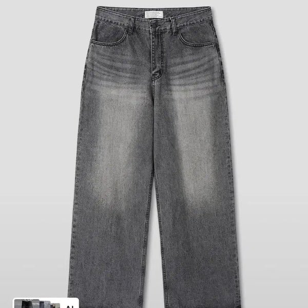 [BUNJANG] Dive In Relaxed Wide Denim Washed Black Size 0 / 다이브인 루즈드와이드 데님 워시드 블랙 0사이즈