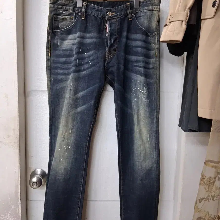 [BUNJANG] Dsquared2 Splash Painting Distressed Jeans Size 34 / 디스퀘어드2 스플래쉬 페인팅 디스트로이드 청바지 34