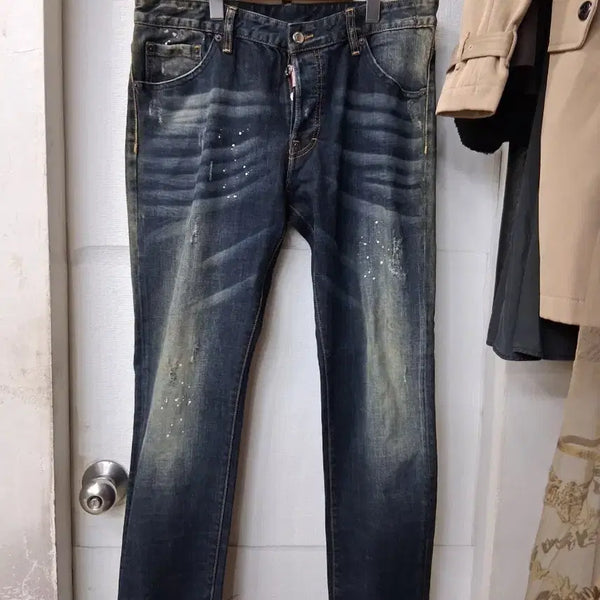 [BUNJANG] Dsquared2 Splash Painting Distressed Jeans Size 34 / 디스퀘어드2 스플래쉬 페인팅 디스트로이드 청바지 34
