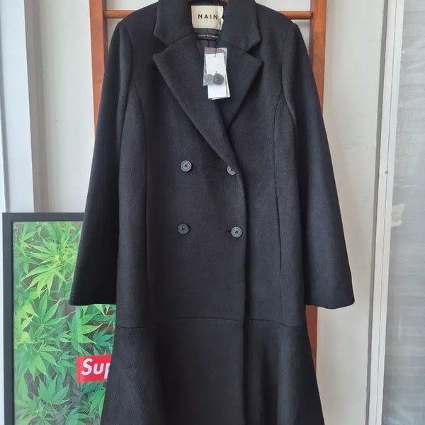 [BUNJANG] NAIN Black Flare Hem Coat / (새상품)NAIN 밑단플레어 코트 블랙